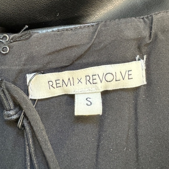 Revolve x Remi Black Faux Leather Gwen Dress (S) - Picture 10 of 12